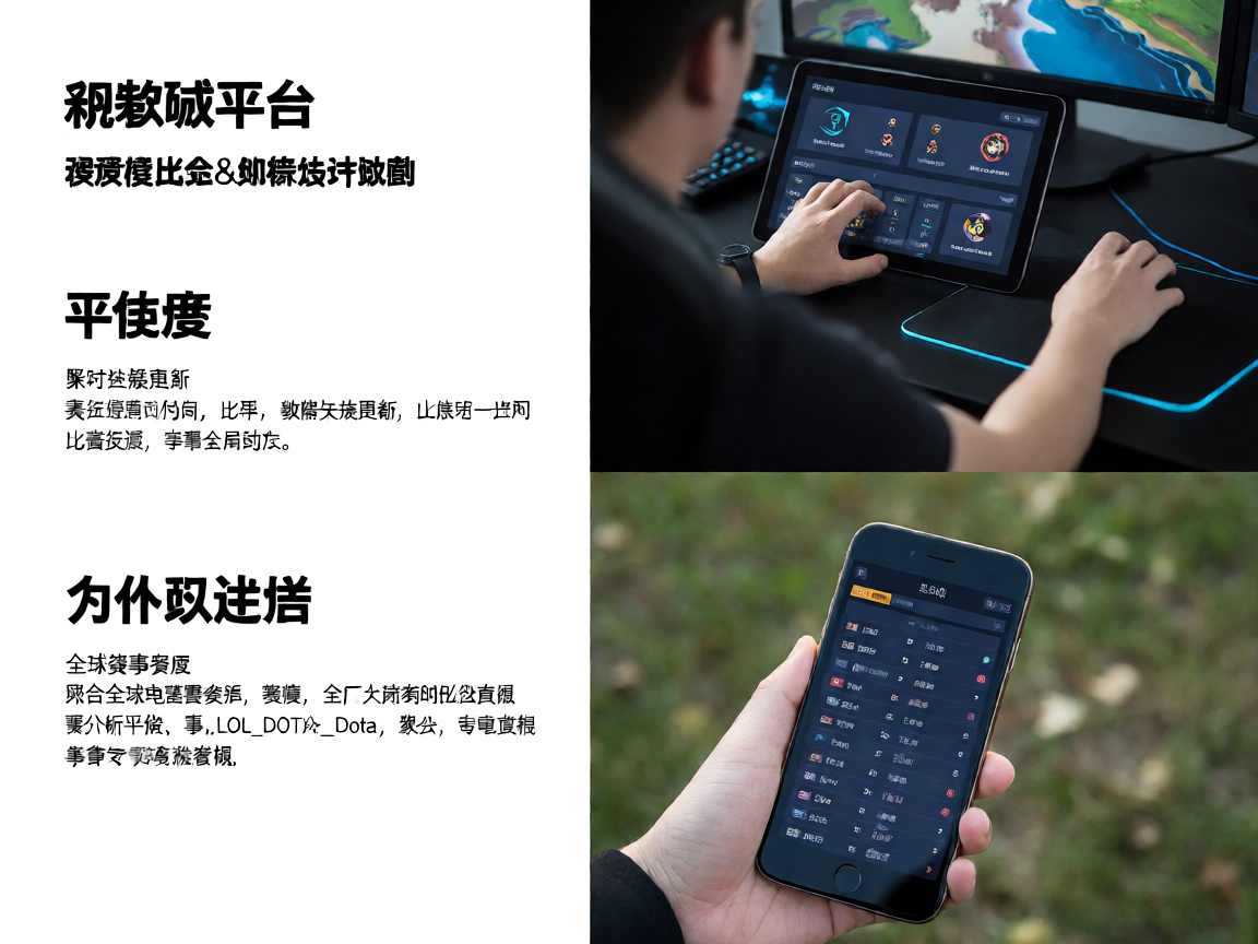 电竞比分网数据平台界面，展示赛事比分与数据统计功能